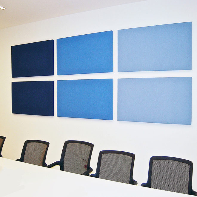 Wall panels for the acoustic treatment in office