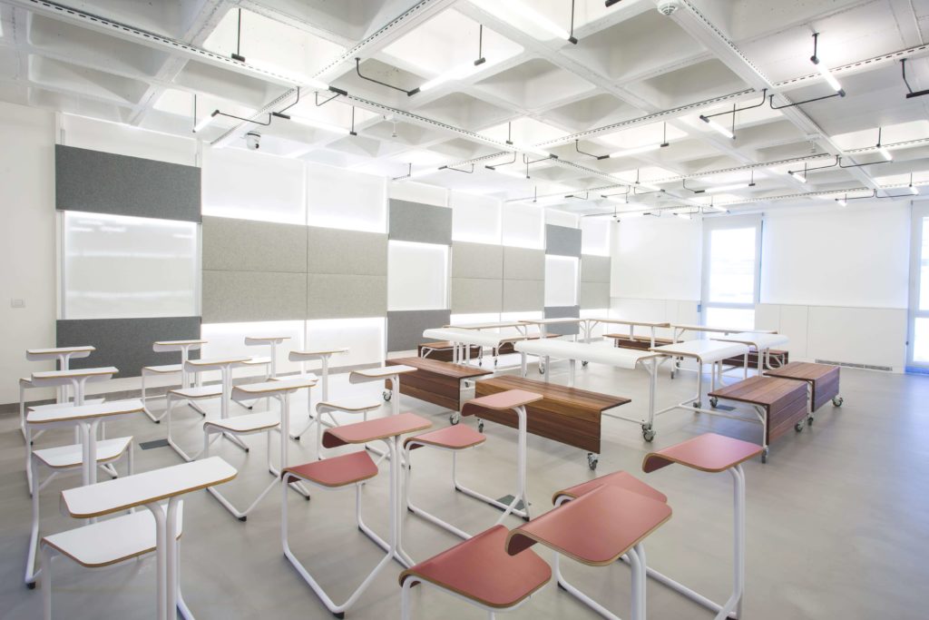 Acoustic soundproofing with GoodVibes panels in an university