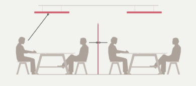 Sound absorbing design panels in acoustic project