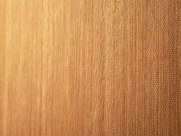 Microperforated wood on the wall and micro holes invisible acoustics