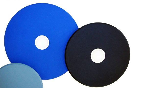 Circular sound absorbing panel of different sizes with lamp