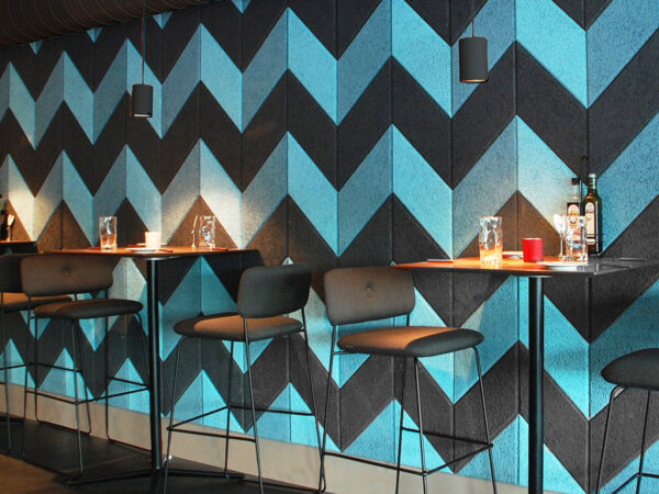 Rivestimenti murali BAUX composizione di design a parete ristorante