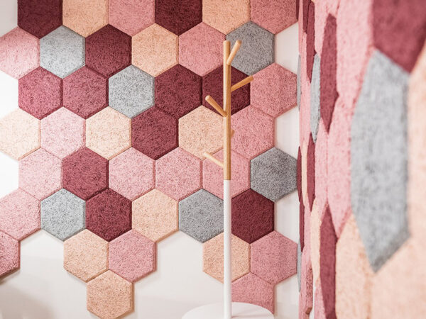 Revestimientos murales BAUX para interiores de forma hexagonal