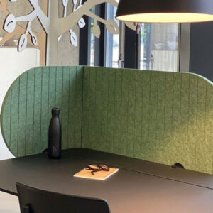 Divisorio da scrivania verde per interni ufficio