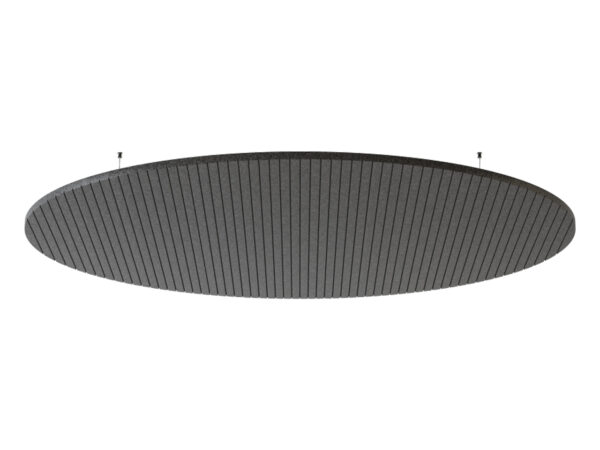 Panel fonoabsorbente suspendido de forma circular gris