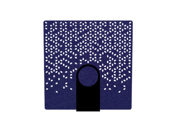 Separatore per ufficio autoportante con pattern decorativo