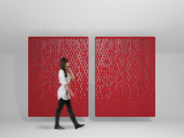 Separatori per ufficio colorati e decorativi per comfort acustico