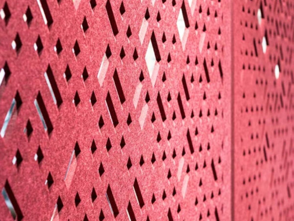 Divisori per ambiente in feltro dettaglio pattern linee