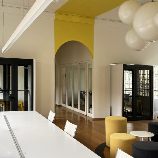 Cabinas acústicas en los espacios de trabajo doble color privacidad areas compartidas