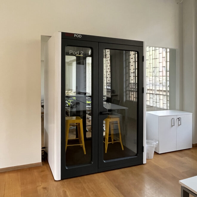 The phone booths in work spaces openspace design