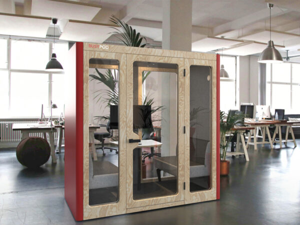 Large coloured phone booth for offices and meeting room