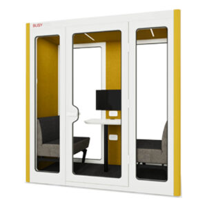 Large phone booth for two or four people with white walls