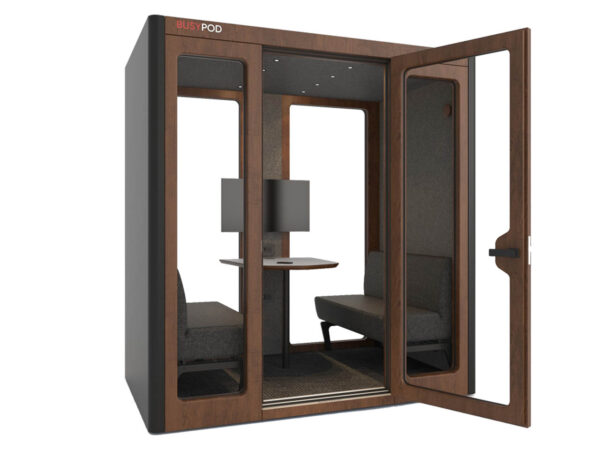 Cabine acoustique grande pour plus personnes avec parois lacqués noir